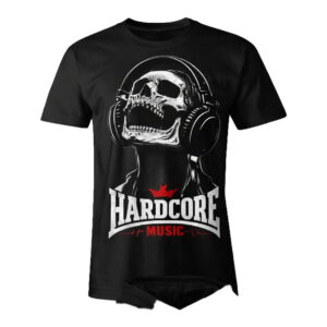 🎧 Hardcore Music Skull T-Shirt – Loud & Raw Style 🎧